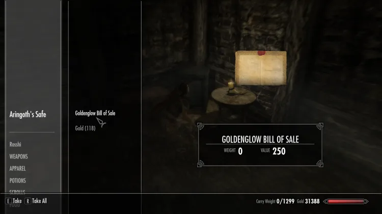 Goldenglow Bill of Sale