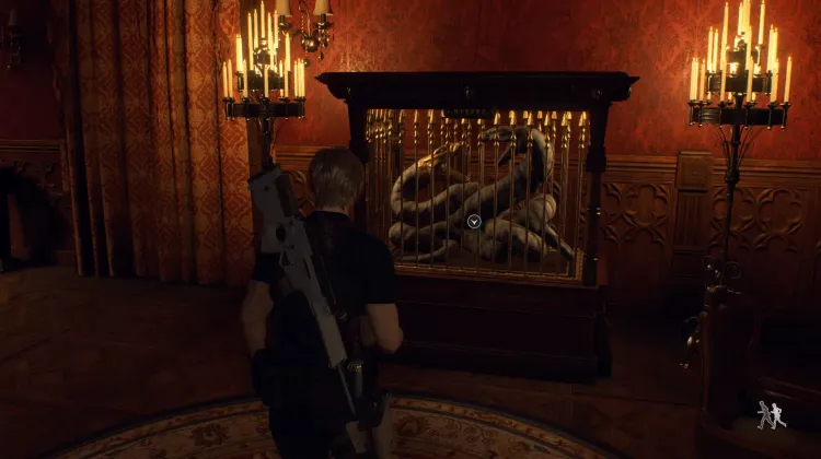 Caged Serpent Statue