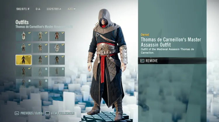 Thomas de Carneillon's Outfit