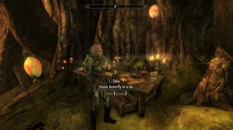 Green Butterfly in a jar