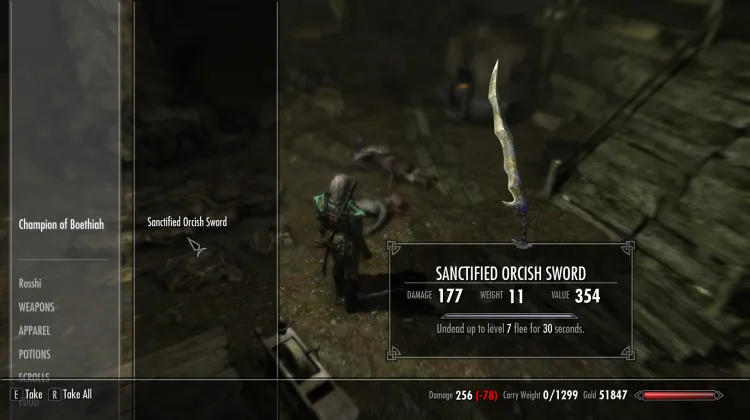 Sanctified Orcish Sword