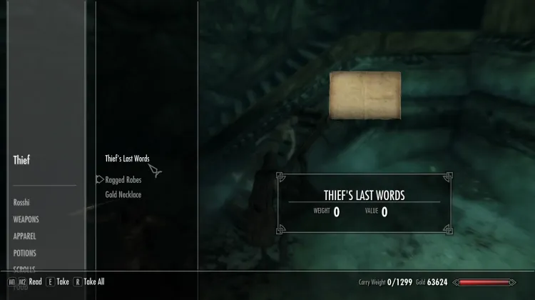 Thief's Last Words