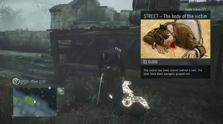 The body of the victim