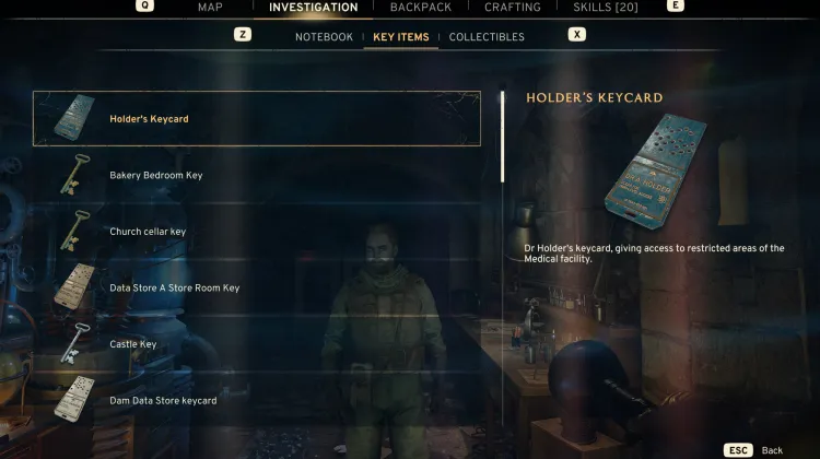 Carte-clé du Détenteur