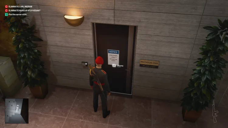 Porta Trancada da Equipe da Cobertura