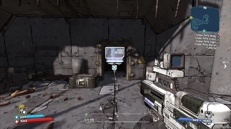 Map Exit to Sledge's Safehouse