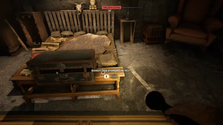 Banditenhöhle Lagerraum Schlüssel
