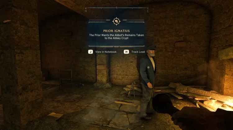 Başrahip, Başrahibin Kalıntılarının Manastır Mahzenine Götürülmesini İstiyor