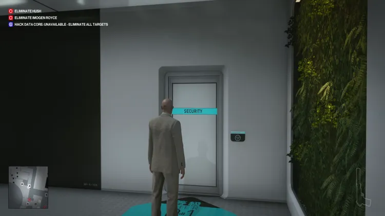 Porta Trancada do Escritório de Segurança
