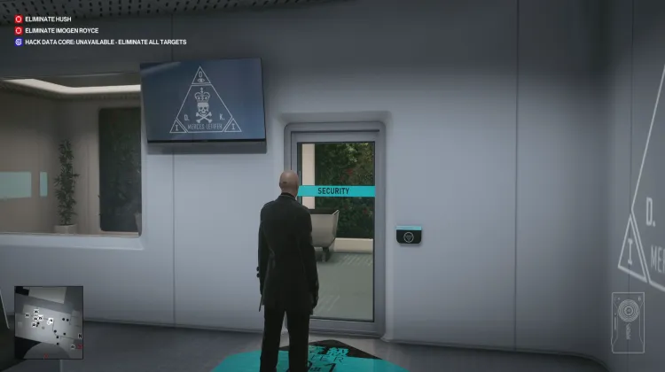 Porta Trancada do Escritório de Segurança