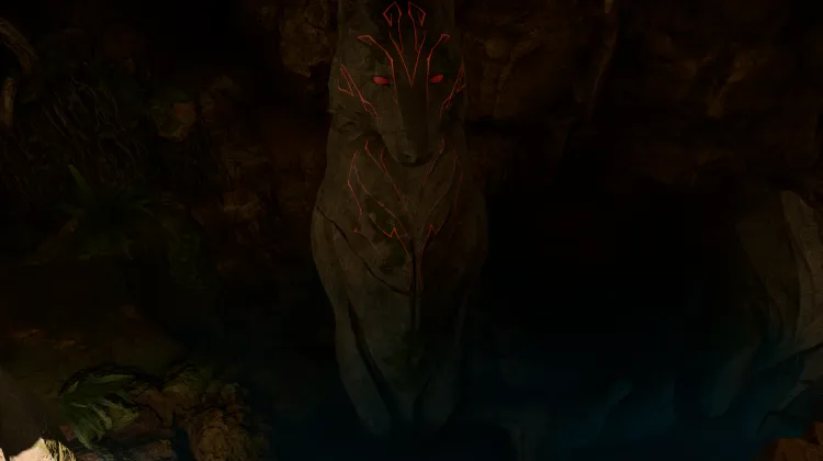 Wolf Guardian Statue