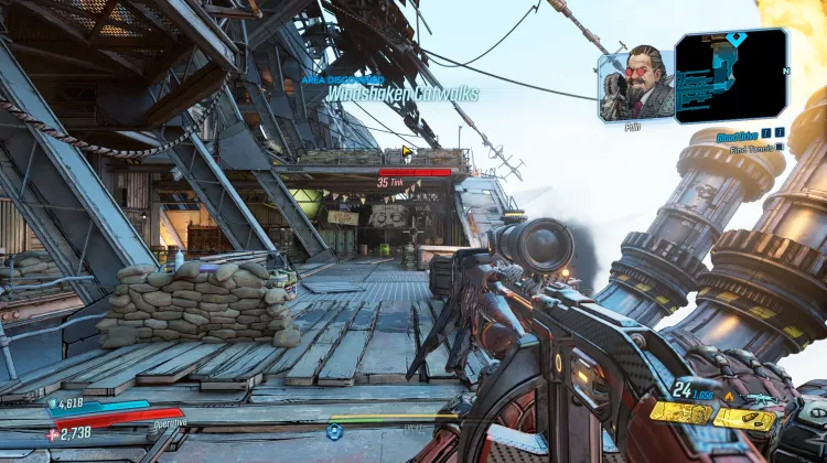 Passerelles battues par les vents