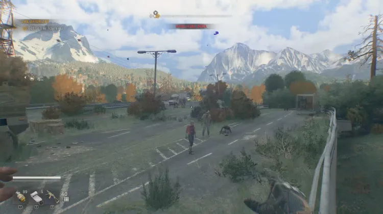 Zerstörter Autobahnkonvoi