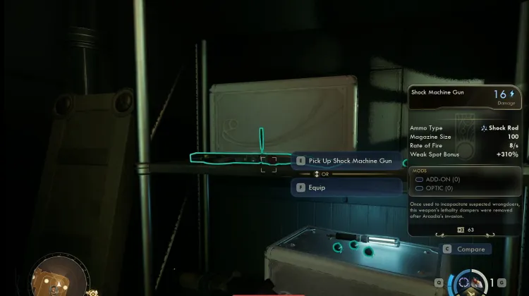 Mitrailleuse à Choc