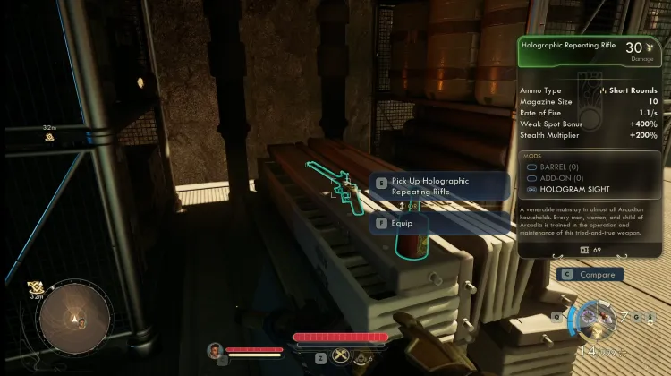 Fusil à répétition holographique