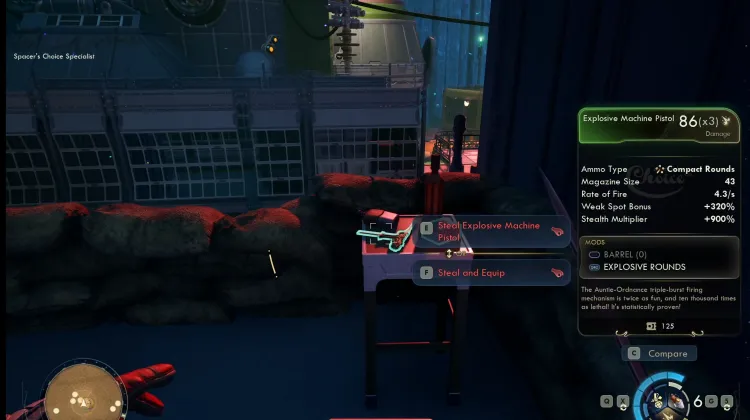 Pistolet Mitrailleur Explosif