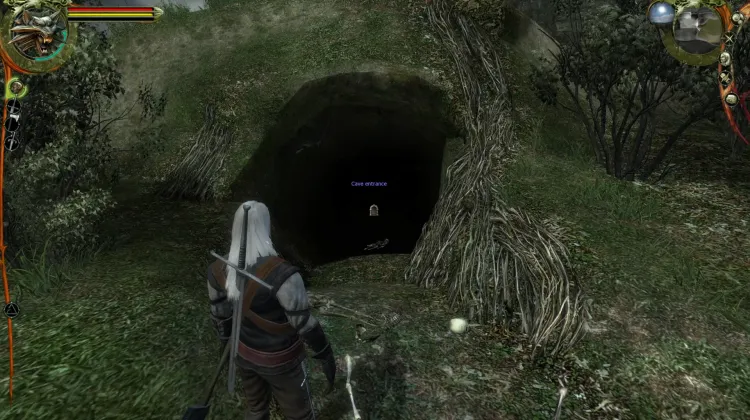 Cave beneath city walls