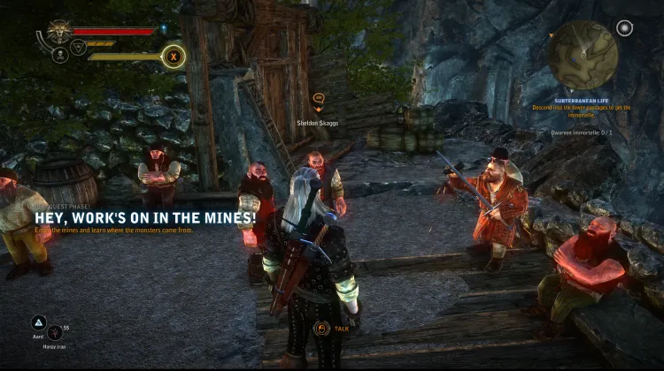 Hé, on travaille dans les mines !