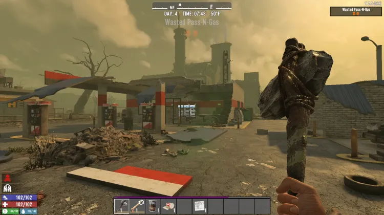 Wasted Pass-N-Gas
Note: Since this appears to be a proper name of a location in a game map, it would typically remain untranslated to preserve the original branding and recognizability for players. However, if a full translation were required, it could be rendered as "Wasted Benzina e Via" or "Wasted Passa-e-Gas" to maintain the play on words while adapting it to Italian.