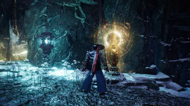 Terrain du Palais : Statue de Bodhisattva de la Porte Shomei