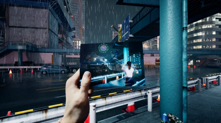 Podziwianie fajerwerków