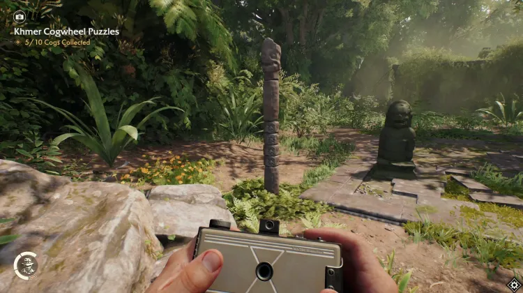 Waterfall Ruins Cogwheel Pillar