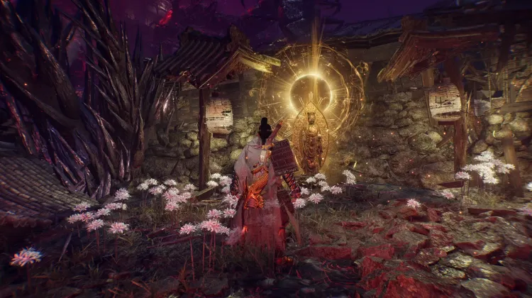 Kuil Honnoji: Patung Bodhisattva di Halaman