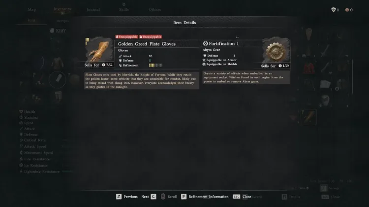 Golden Greed Plate Gloves