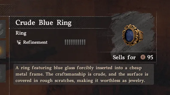 Crude Blue Ring