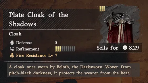 Plate Cloak of the Shadows