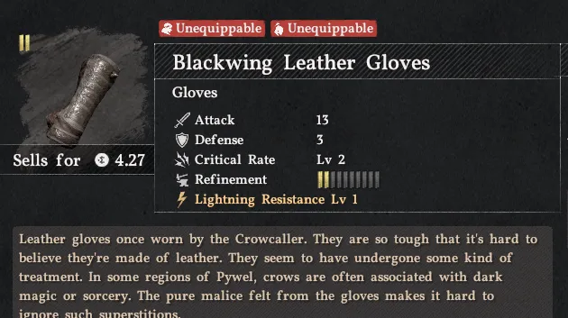 Gants en cuir d'Aile noire
