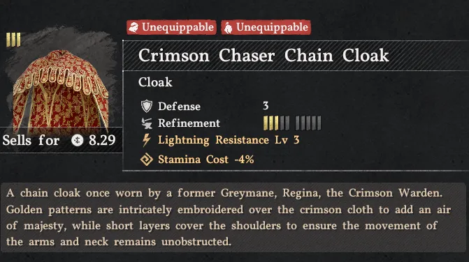 Manteau de Chaîne du Chasseur Cramoisi