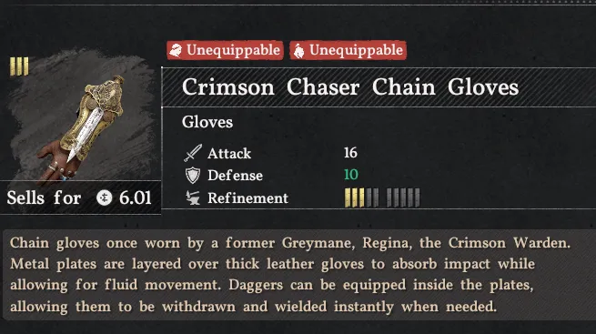 Gants de Chaîne du Chasseur Cramoisi