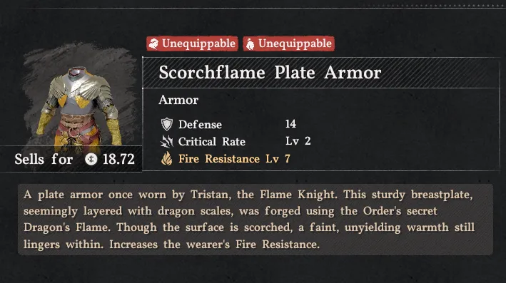 Armure de Plaques Flamme-Brûlante