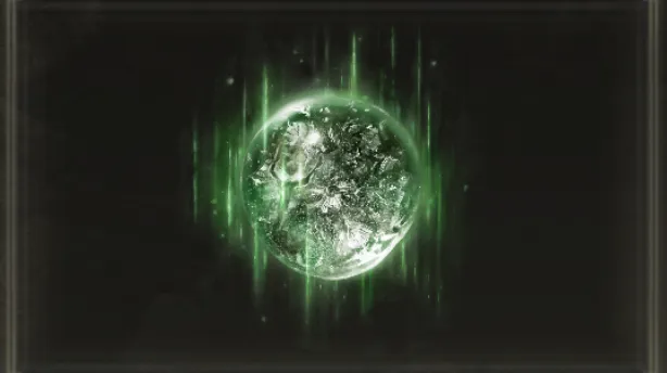Larme de cristal d'éclat vert