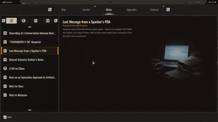 ข้อความสุดท้ายจาก PDA ของ Sparker