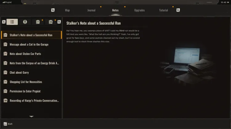 Stalker's Note about a Successful Run