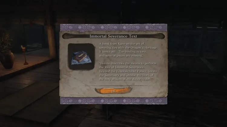 Immortal Severance Text