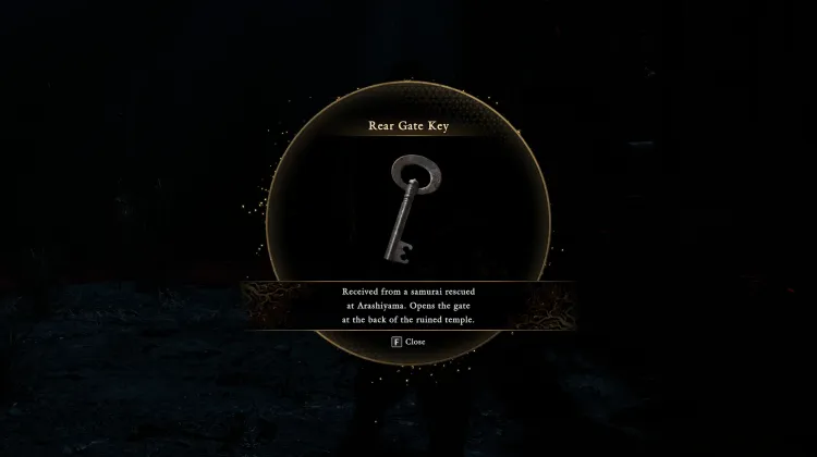Clé de la Porte Arrière