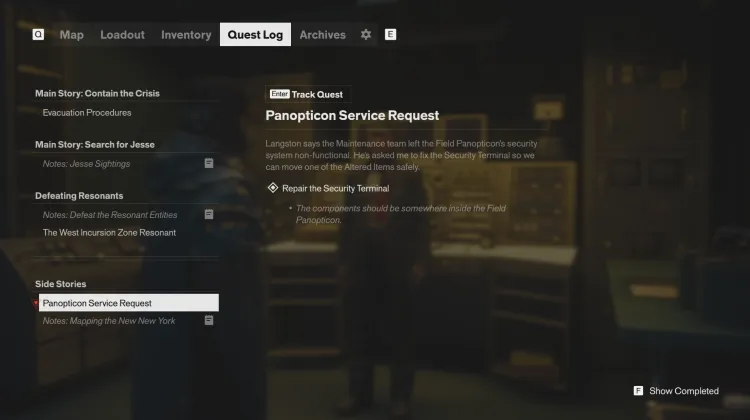 Panopticon Service Request