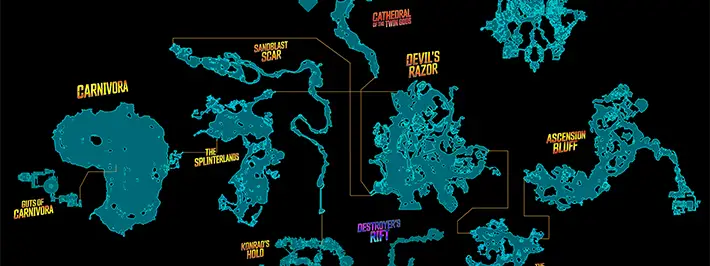Pandora Borderlands 3 Interactive Map