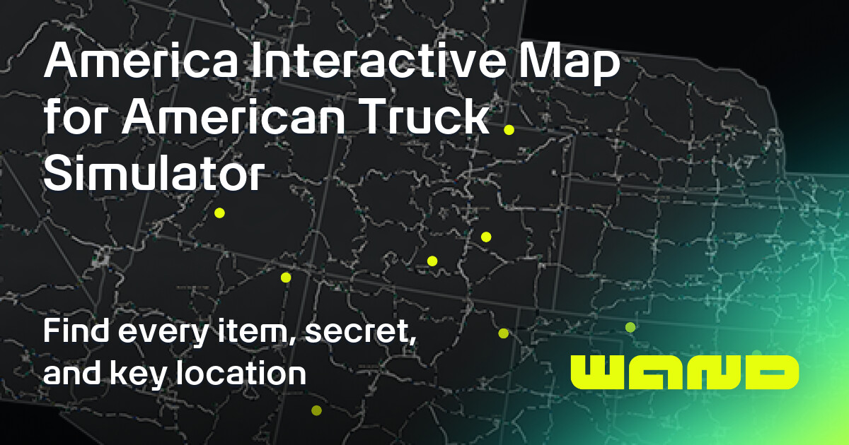 America Map for American Truck Simulator Checklist by Category - 100% ...