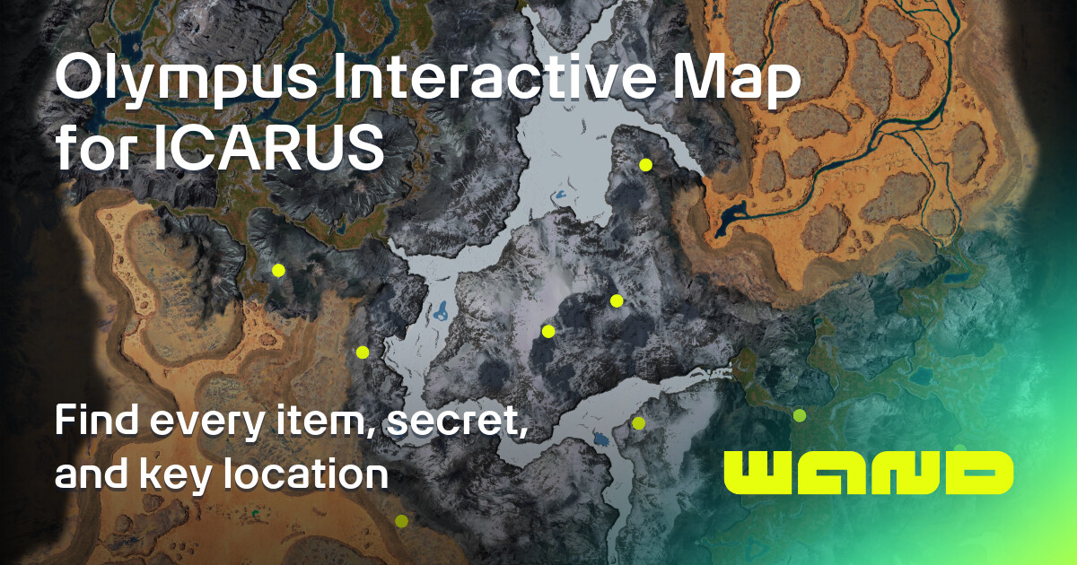 Olympus Map For ICARUS Checklist By Category 100 Completion Guide