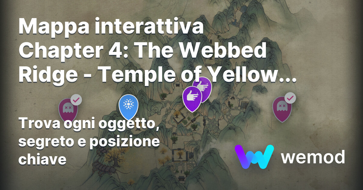 Mappa Chapter 4: The Webbed Ridge - Temple of Yellow Flowers per Black ...