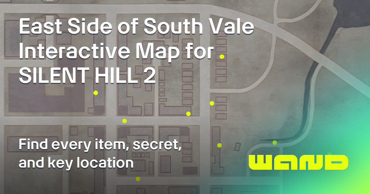 Mapa East Side of South Vale para SILENT HILL 2 | Wand