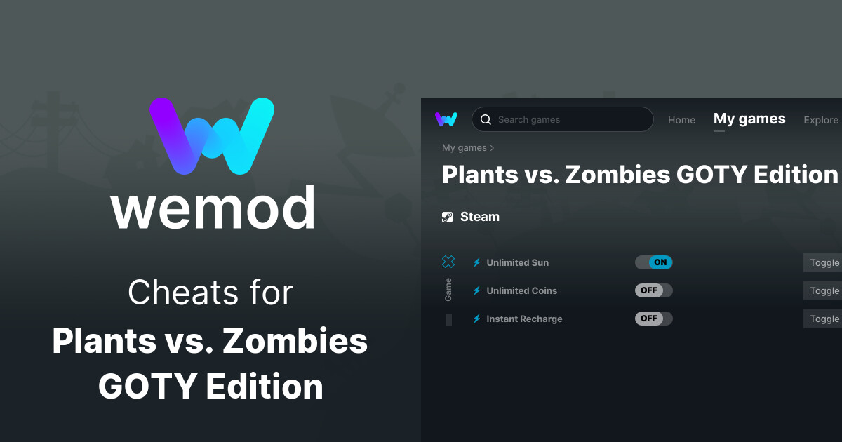 Plants vs. Zombies GOTY Edition Cheats & Trainers for PC