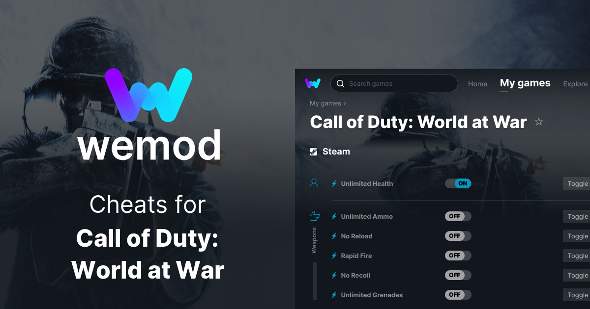 Call of Duty: World at War Cheats & Trainers for PC