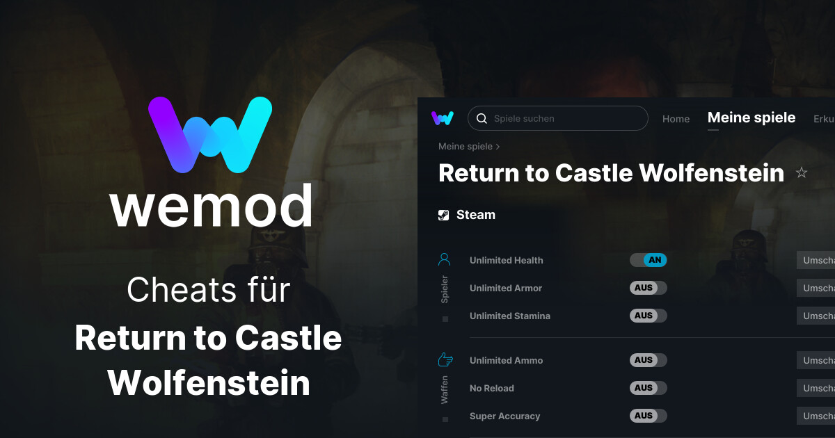 return to castle wolfenstein cheats steam
