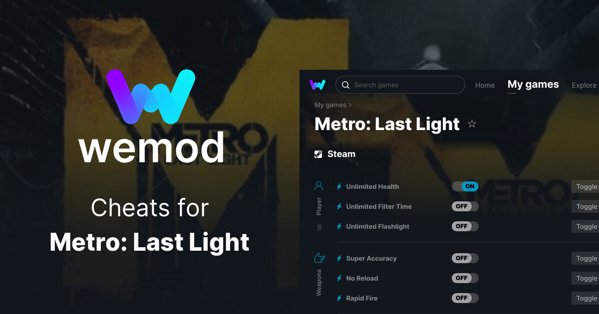 Metro: Light and Trainers for PC
