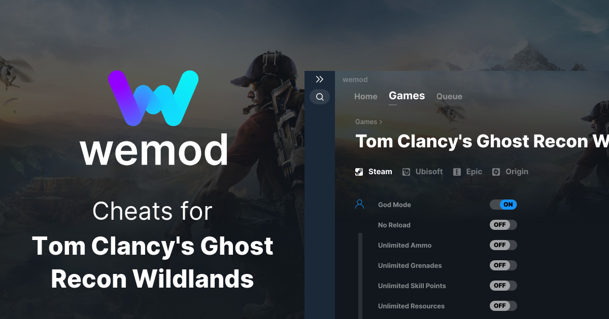 Tom Clancy S Ghost Recon Wildlands Cheats And Trainers For Pc Wemod